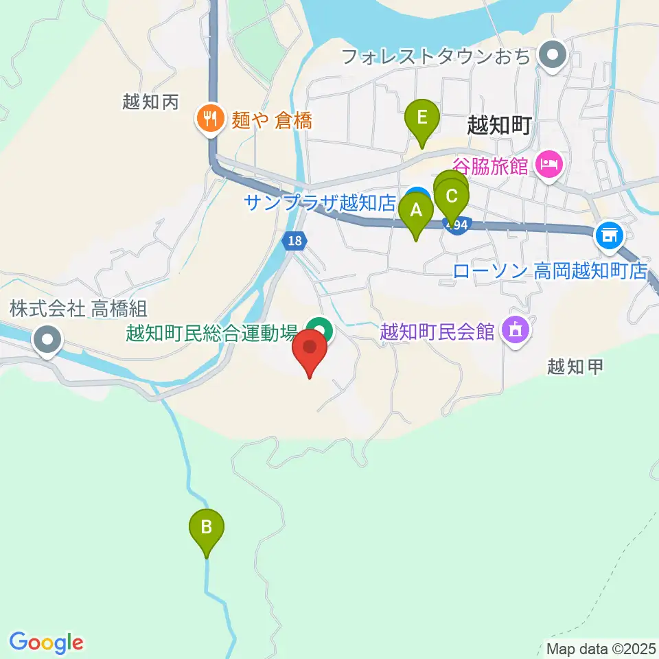 越知町民総合運動場周辺の駐車場・コインパーキング一覧地図