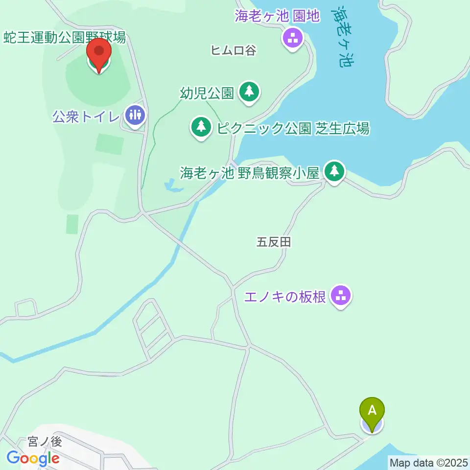 蛇王運動公園野球場周辺の駐車場・コインパーキング一覧地図