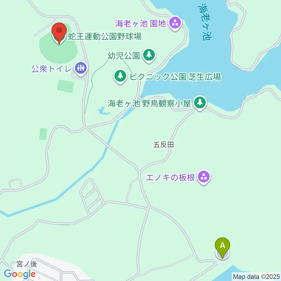 蛇王運動公園野球場周辺の駐車場・コインパーキング一覧地図