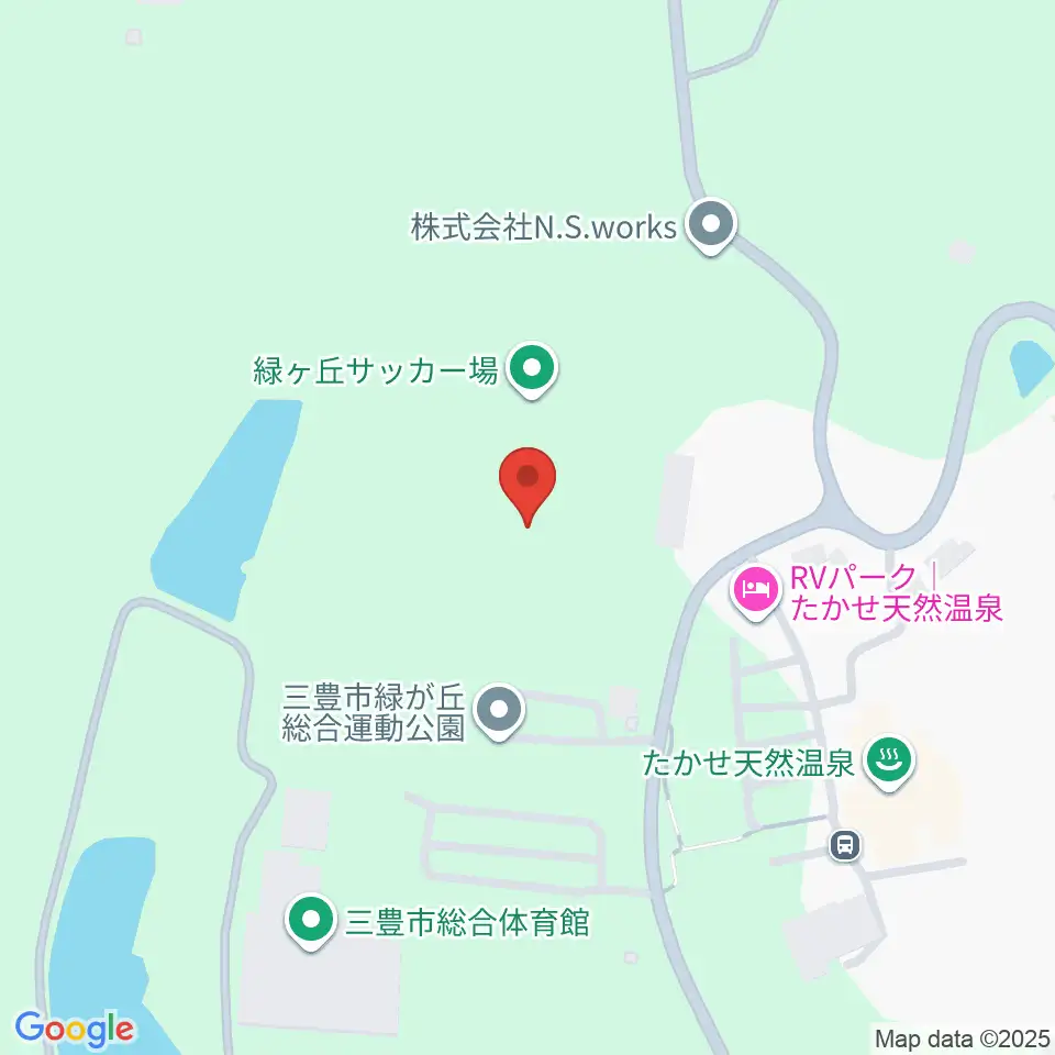 三豊市緑ヶ丘総合運動公園サッカー場周辺の駐車場・コインパーキング一覧地図