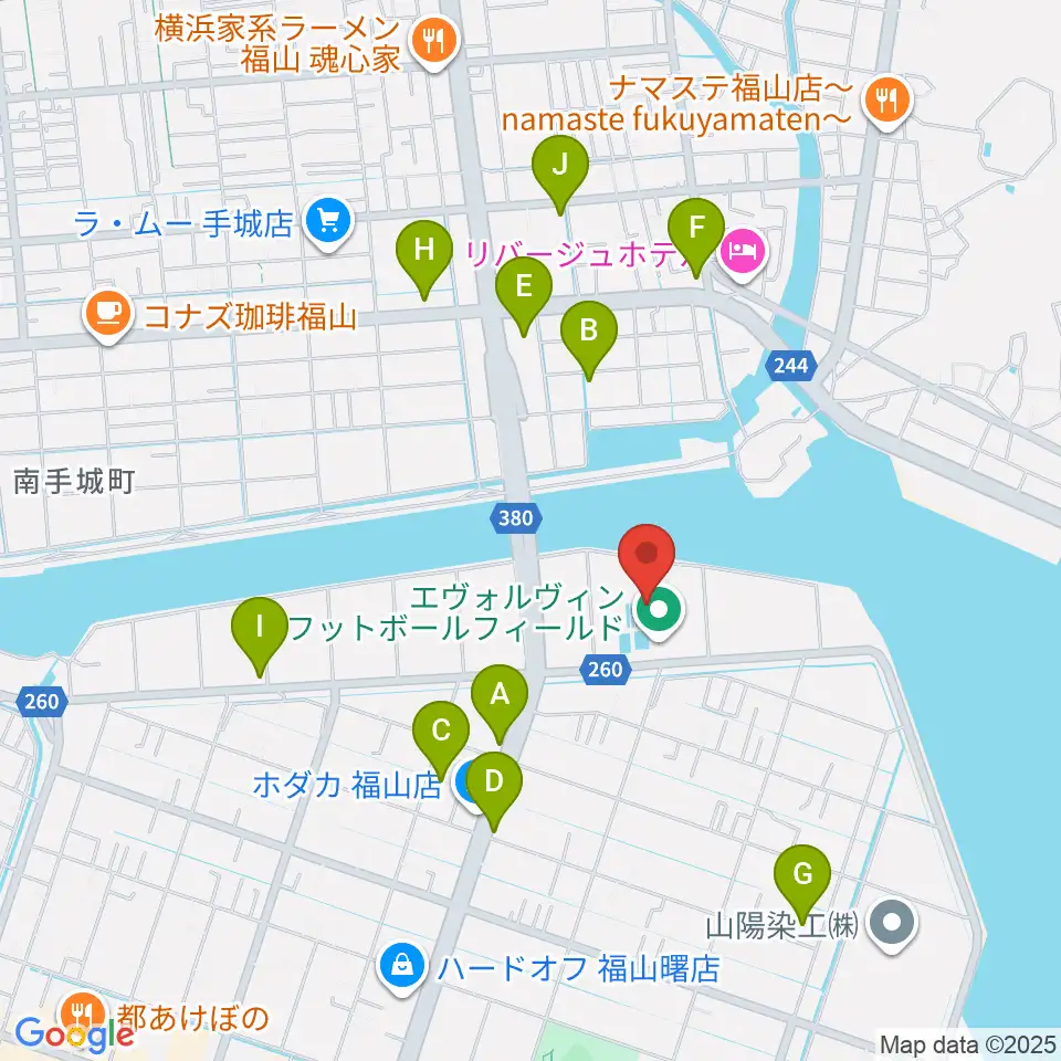 エヴォルヴィンフットボールフィールド周辺の駐車場・コインパーキング一覧地図