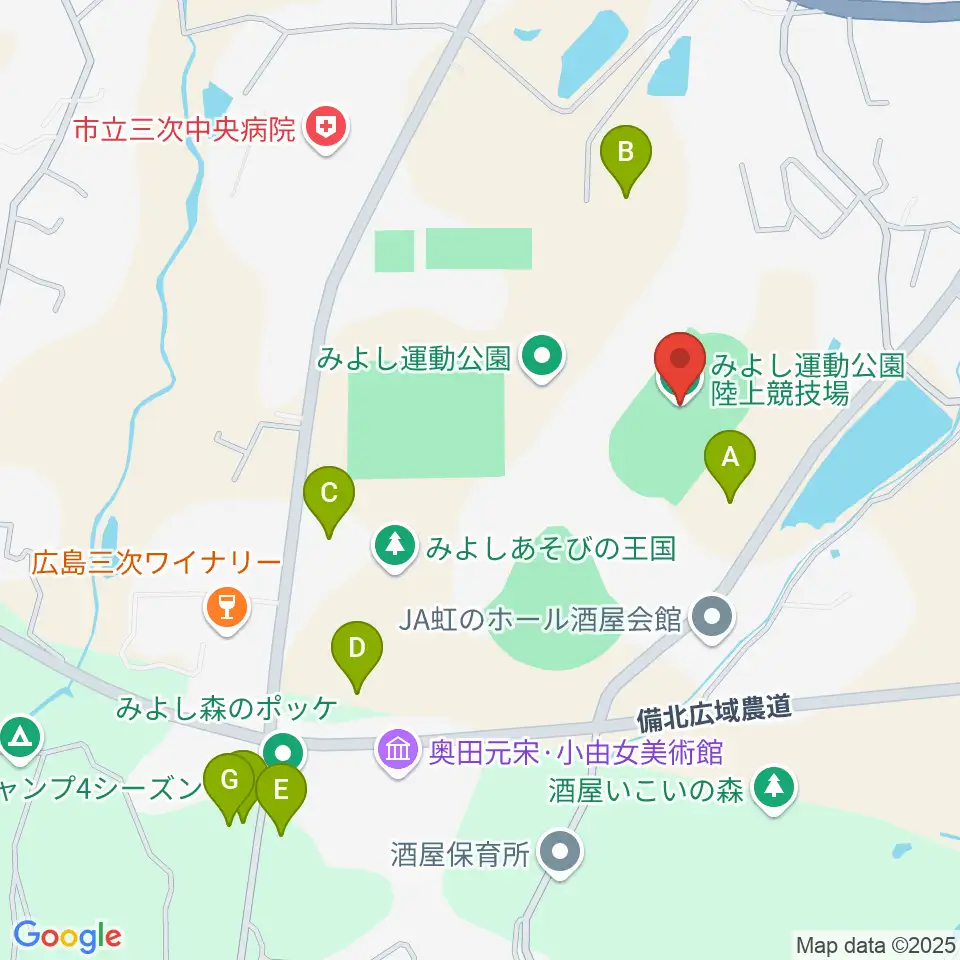 みよし運動公園陸上競技場周辺の駐車場・コインパーキング一覧地図