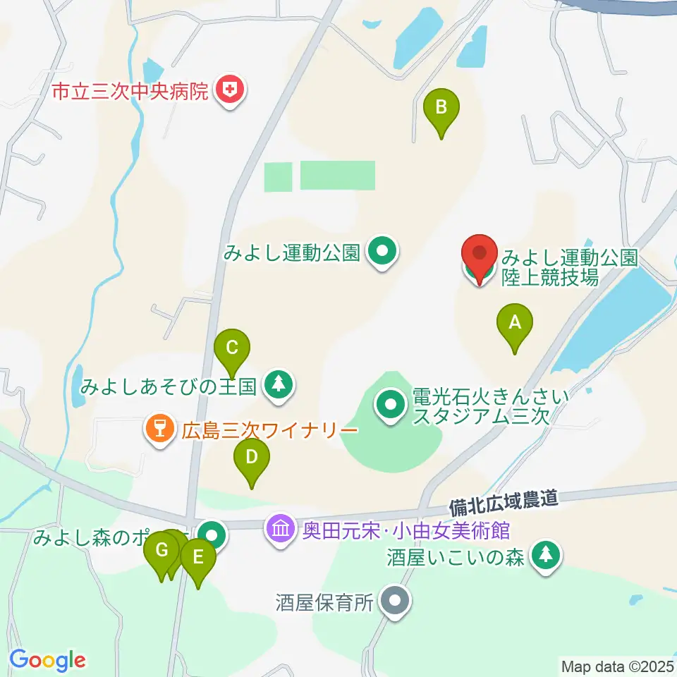 みよし運動公園陸上競技場周辺の駐車場・コインパーキング一覧地図