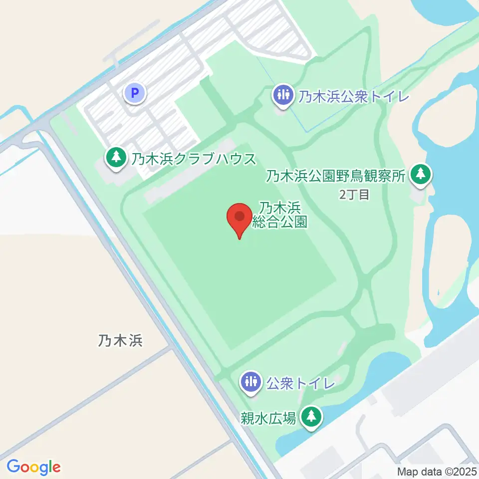 乃木浜総合公園グラウンド周辺の駐車場・コインパーキング一覧地図