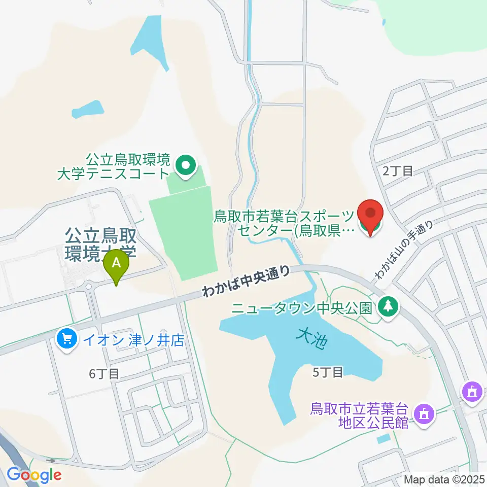 鳥取市若葉台スポーツセンター周辺の駐車場・コインパーキング一覧地図