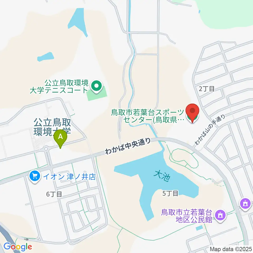 鳥取市若葉台スポーツセンター周辺の駐車場・コインパーキング一覧地図