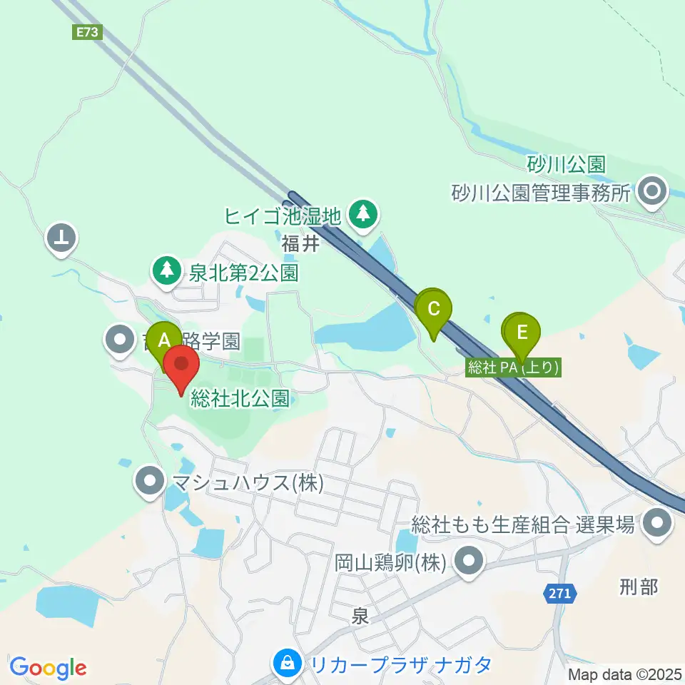 総社北公園陸上競技場周辺の駐車場・コインパーキング一覧地図