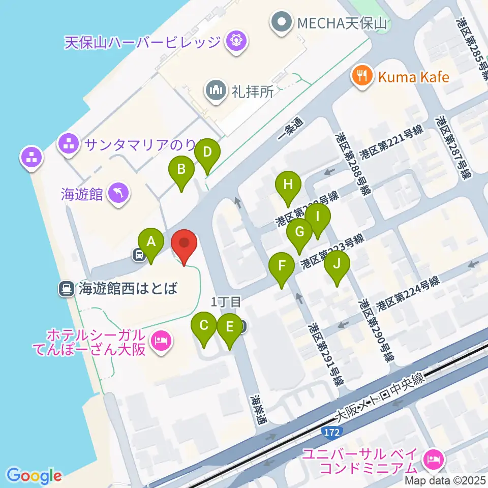テンポハーバーシアター周辺の駐車場・コインパーキング一覧地図