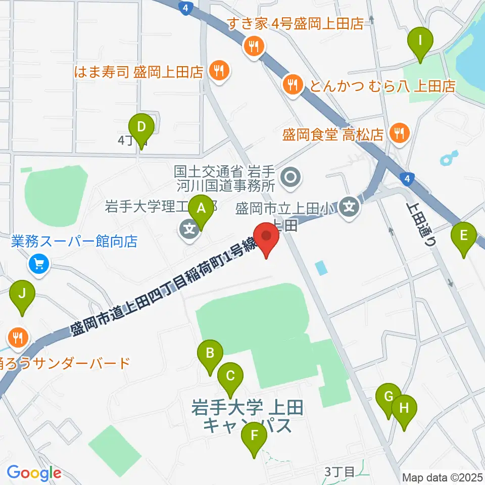 ムセンコネクトもりおかアリーナ周辺の駐車場・コインパーキング一覧地図