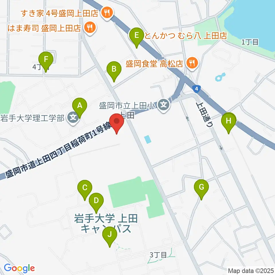 ムセンコネクトもりおかアリーナ周辺の駐車場・コインパーキング一覧地図