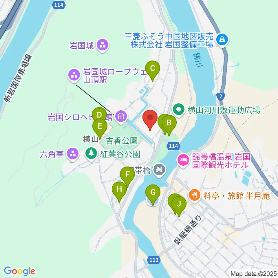 吉川史料館周辺の駐車場・コインパーキング一覧地図