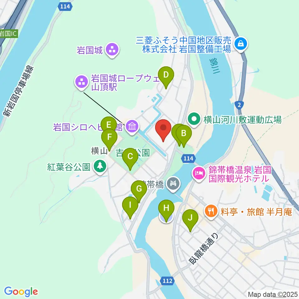 吉川史料館周辺の駐車場・コインパーキング一覧地図