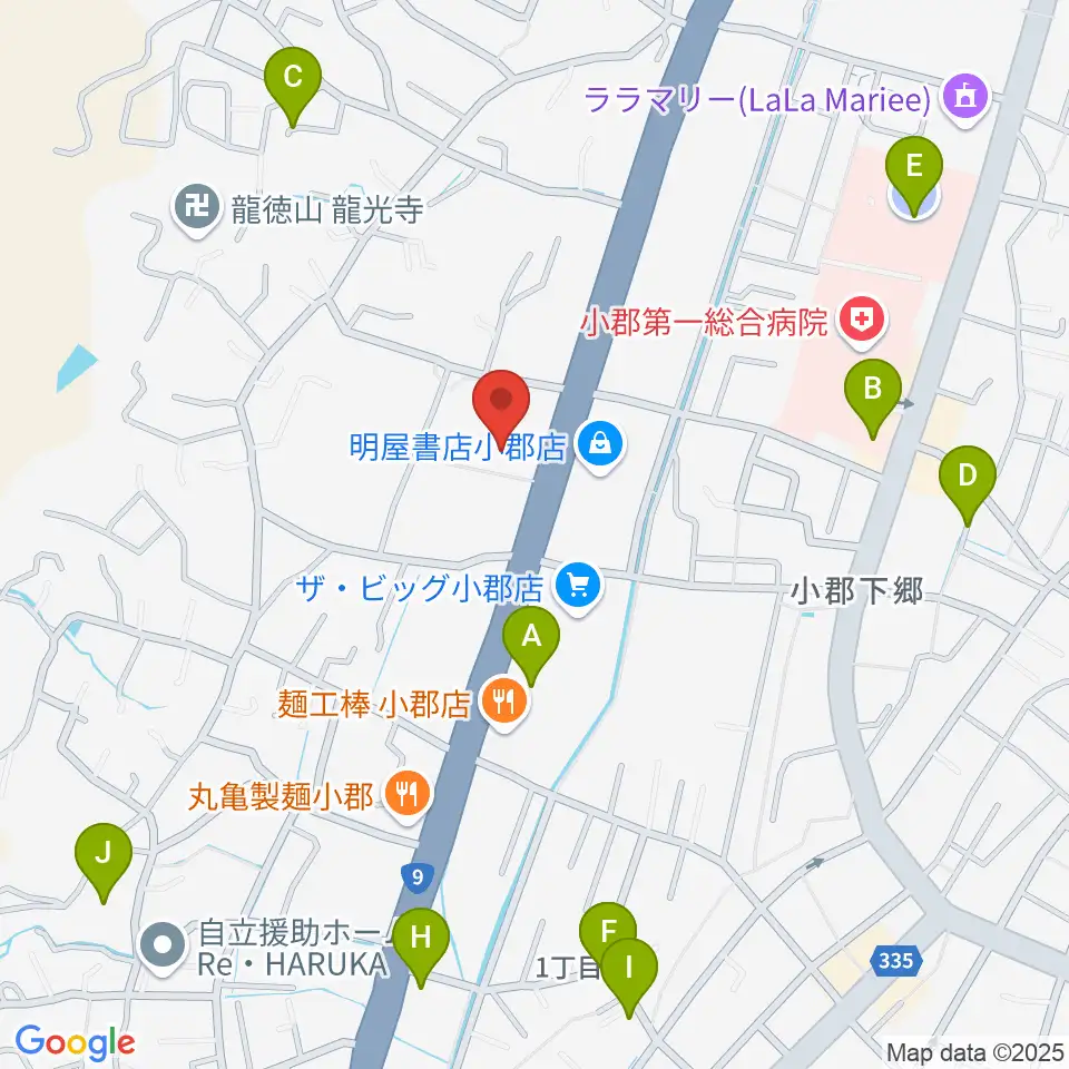 山口市小郡文化資料館周辺の駐車場・コインパーキング一覧地図