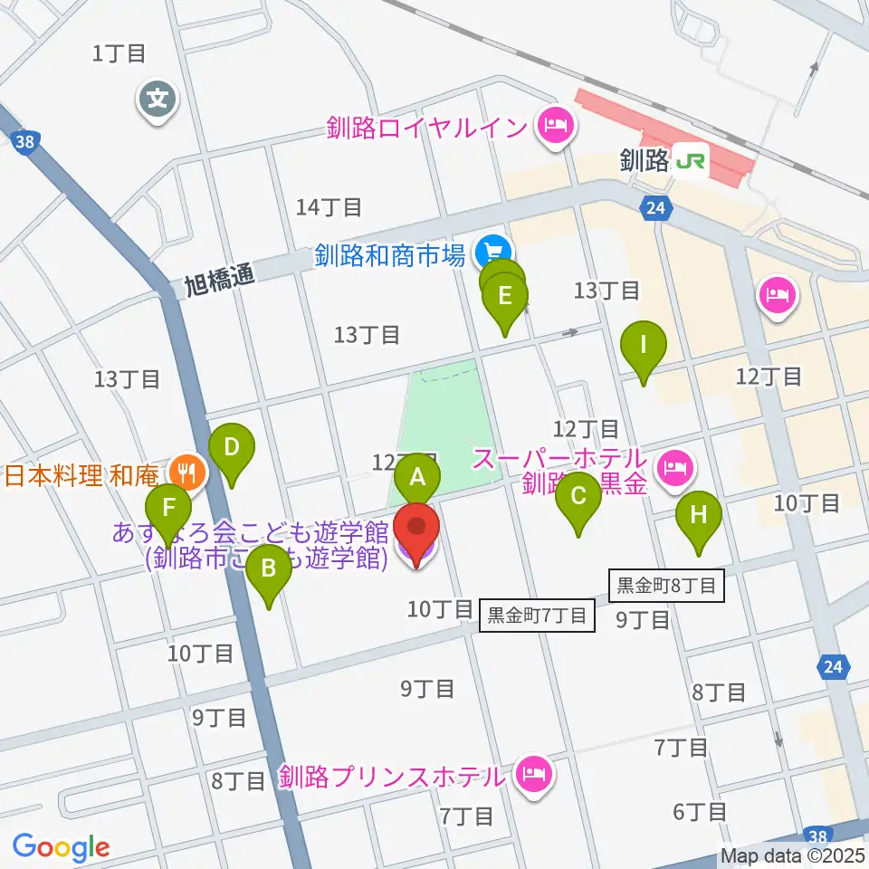 あすなろ会こども遊学館周辺の駐車場・コインパーキング一覧地図