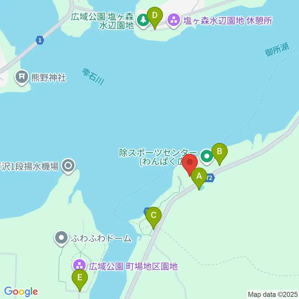 盛岡市立つなぎ多目的運動場周辺の駐車場・コインパーキング一覧地図