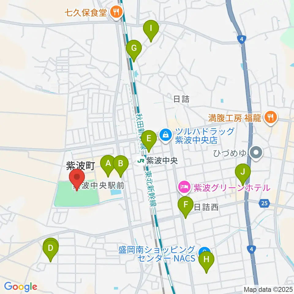 岩手県フットボールセンター周辺の駐車場・コインパーキング一覧地図