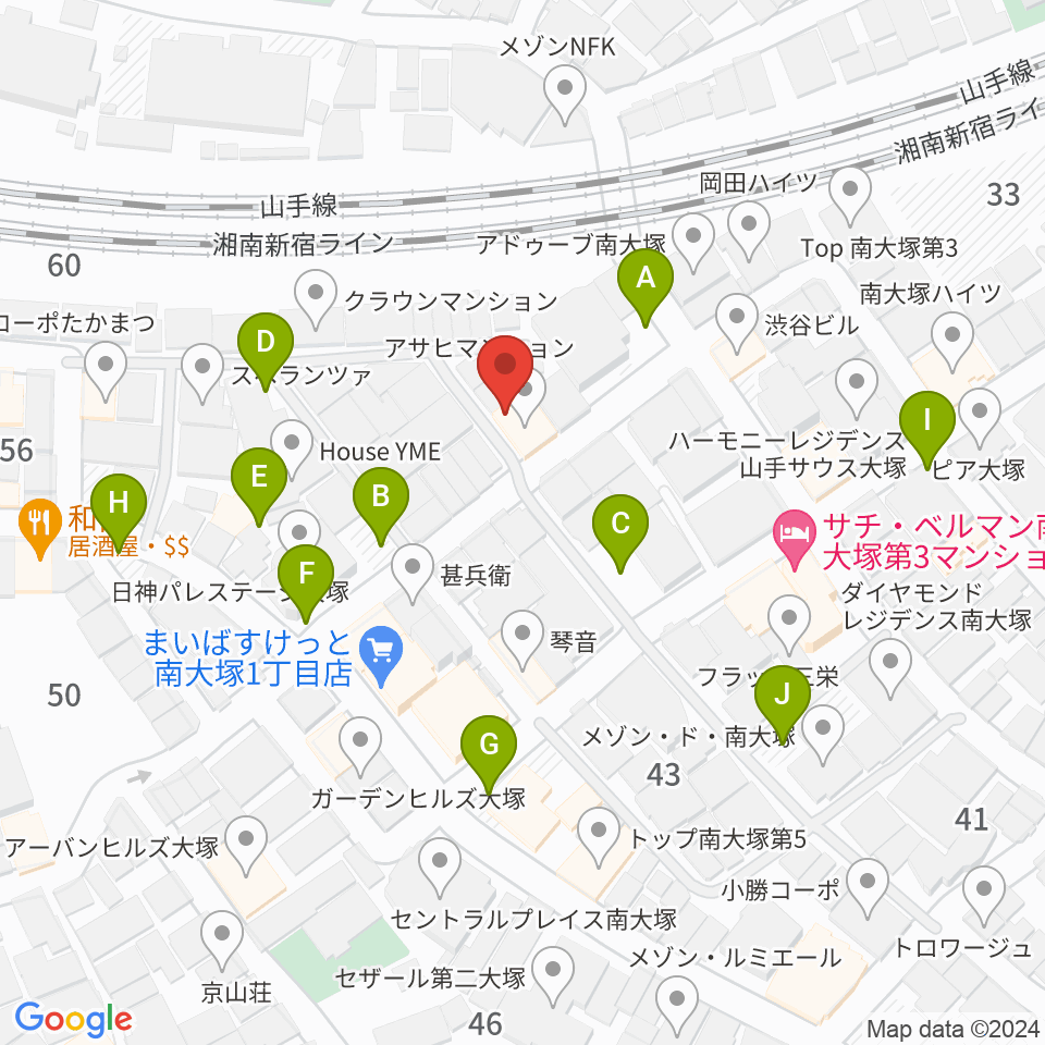 マザーハウス レコーディングスタジオ周辺の駐車場・コインパーキング一覧地図
