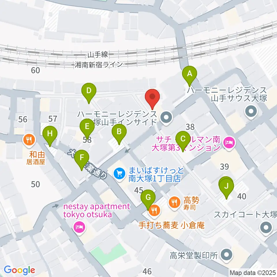 マザーハウス レコーディングスタジオ周辺の駐車場・コインパーキング一覧地図