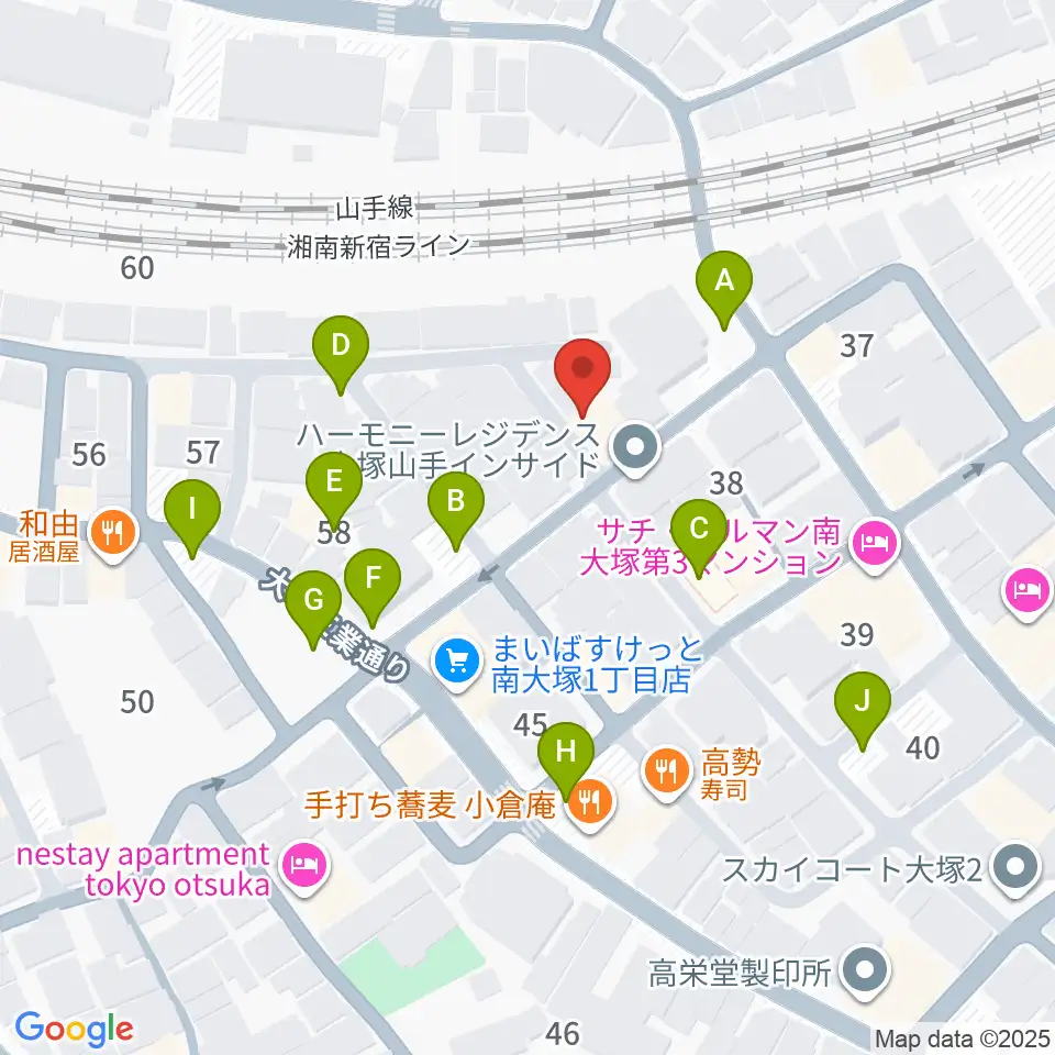 マザーハウス レコーディングスタジオ周辺の駐車場・コインパーキング一覧地図