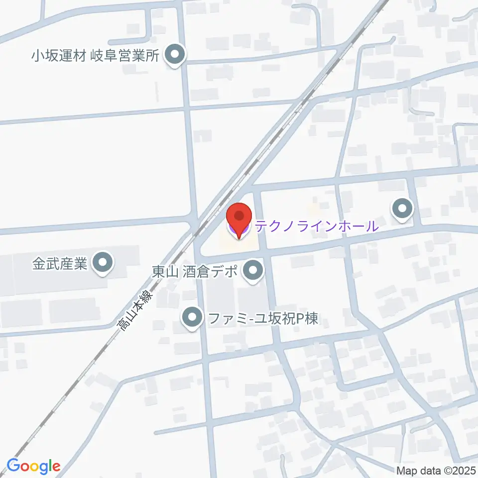 テクノラインホール周辺の駐車場・コインパーキング一覧地図