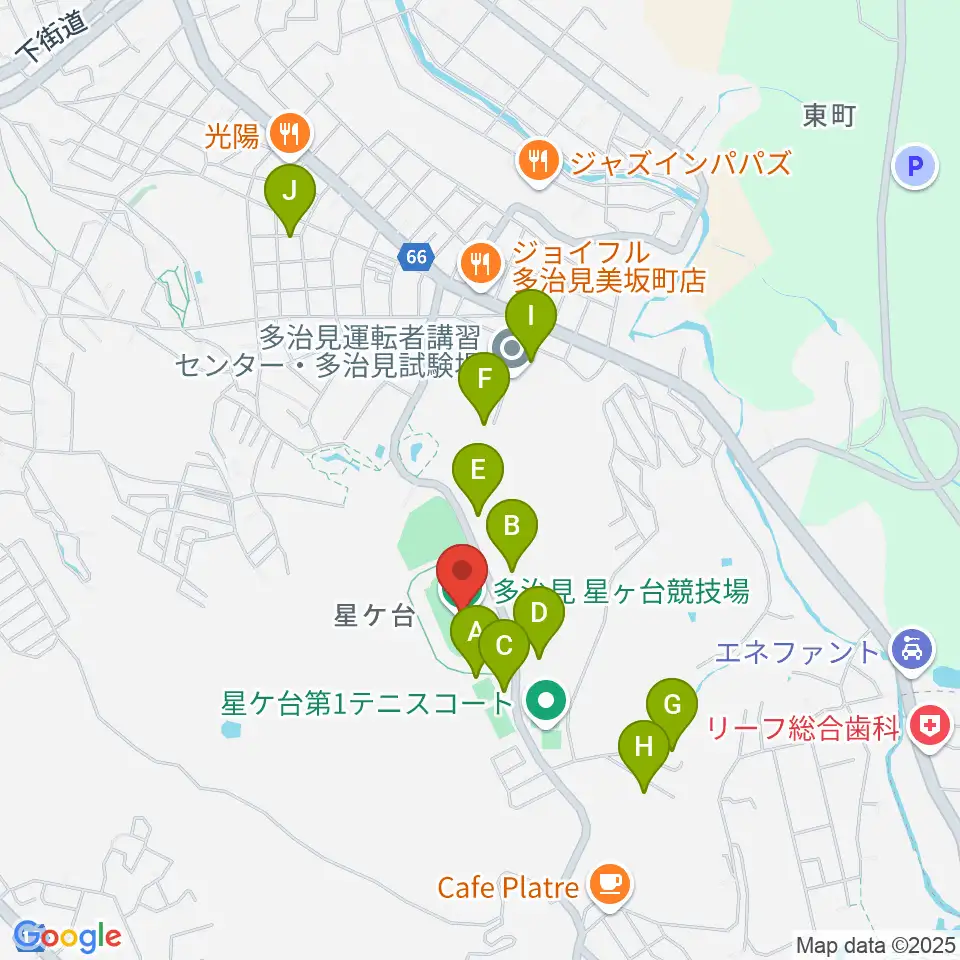 TYK競技場周辺の駐車場・コインパーキング一覧地図