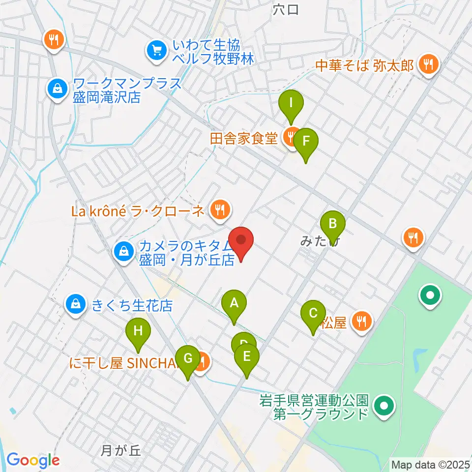 フジスイアイスリンクいわて周辺の駐車場・コインパーキング一覧地図
