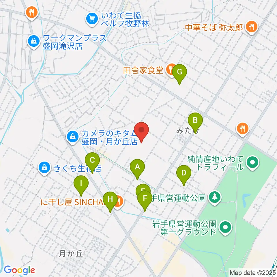 フジスイアイスリンクいわて周辺の駐車場・コインパーキング一覧地図