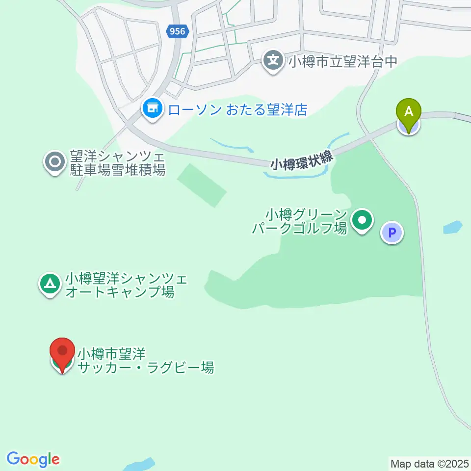 小樽市望洋サッカー･ラグビー場周辺の駐車場・コインパーキング一覧地図