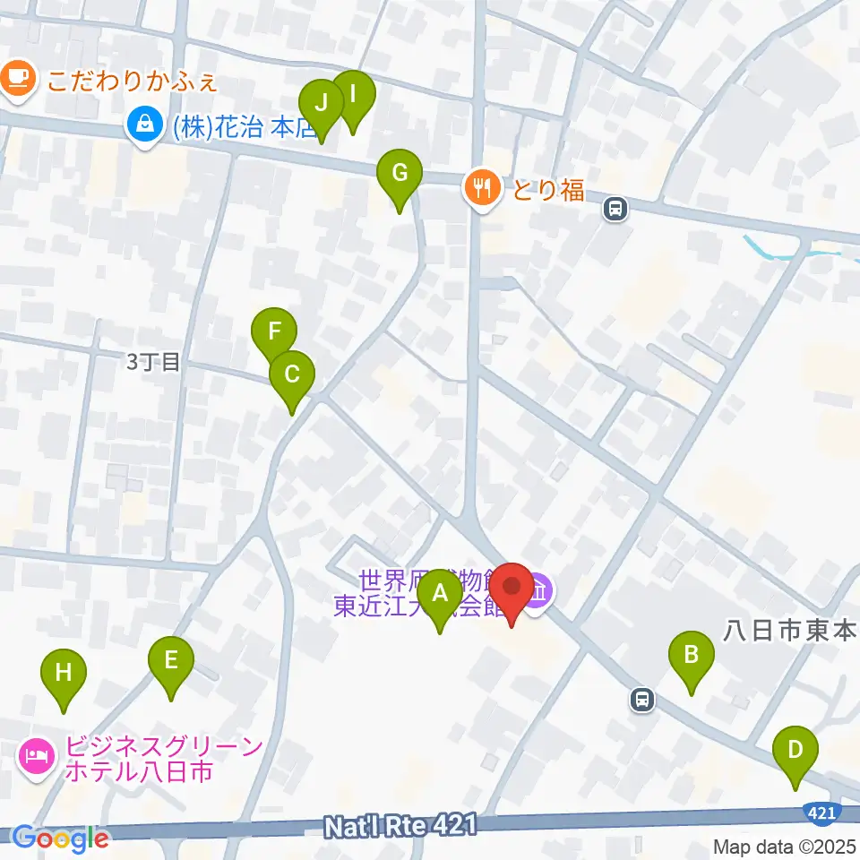 世界凧博物館 東近江大凧会館周辺の駐車場・コインパーキング一覧地図