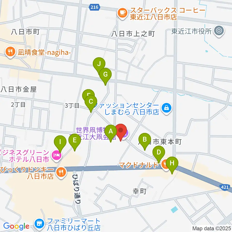 世界凧博物館 東近江大凧会館周辺の駐車場・コインパーキング一覧地図