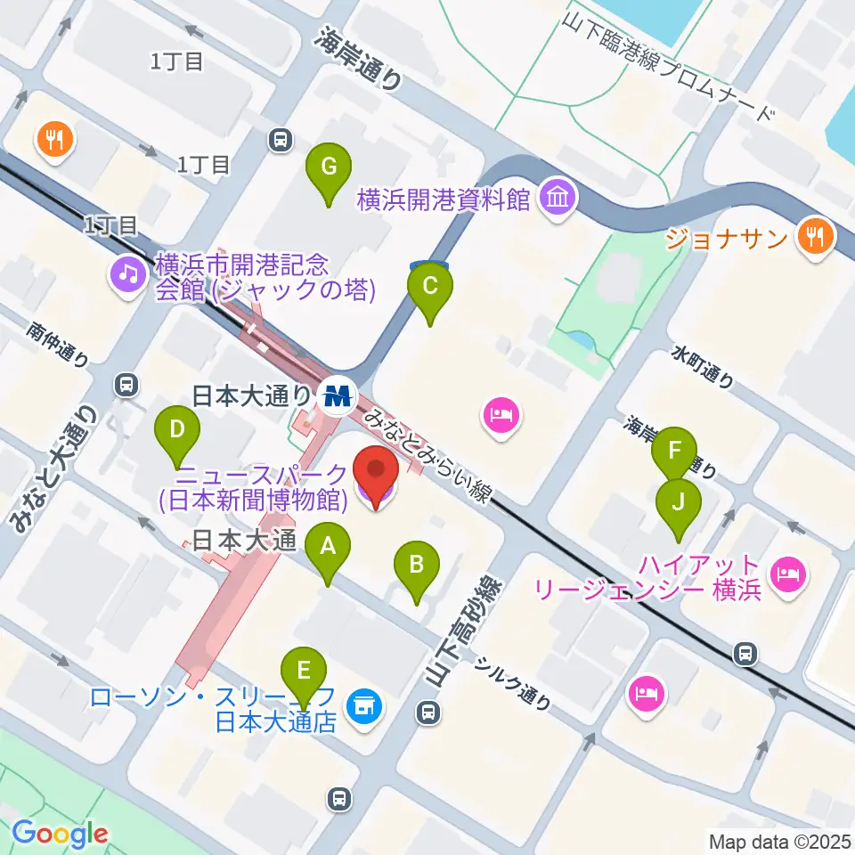 日本新聞博物館周辺の駐車場・コインパーキング一覧地図