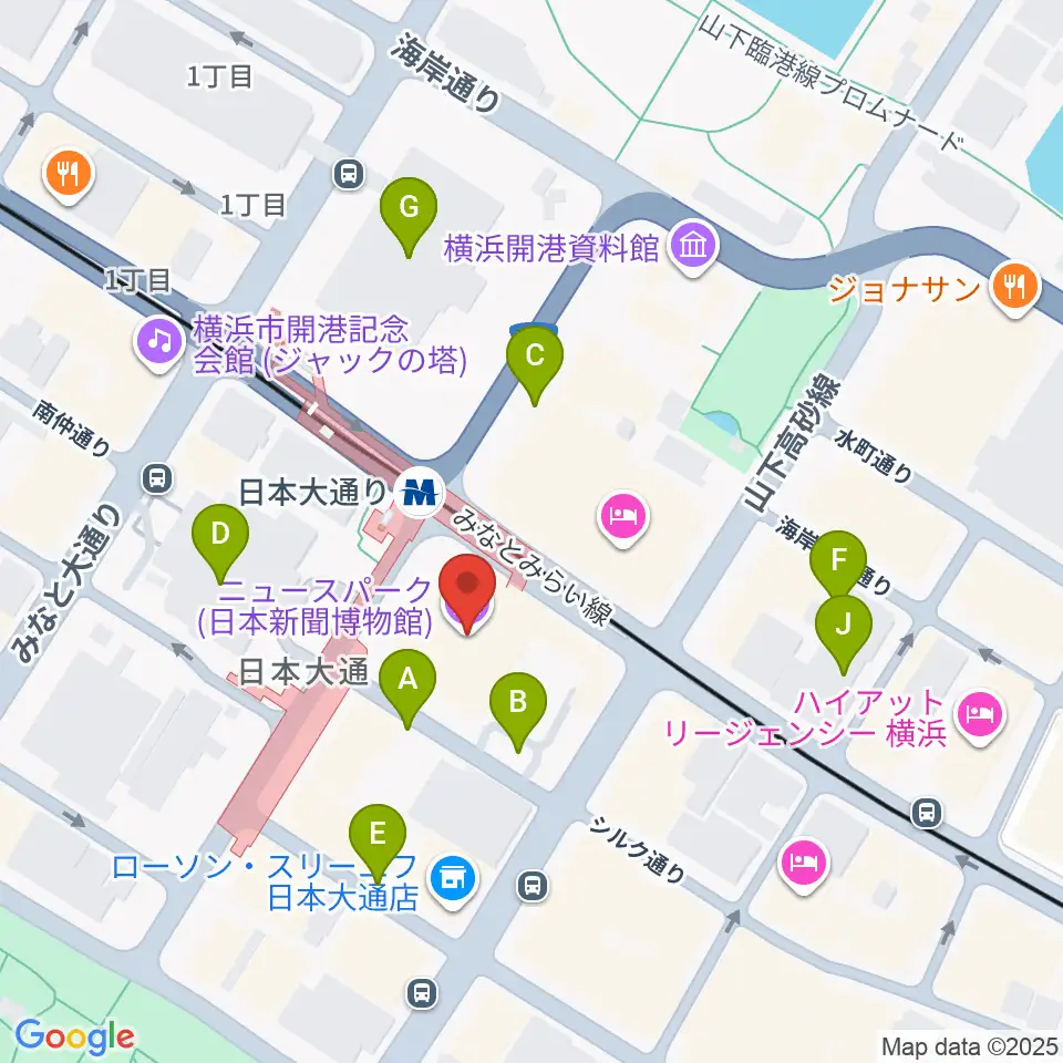 日本新聞博物館周辺の駐車場・コインパーキング一覧地図