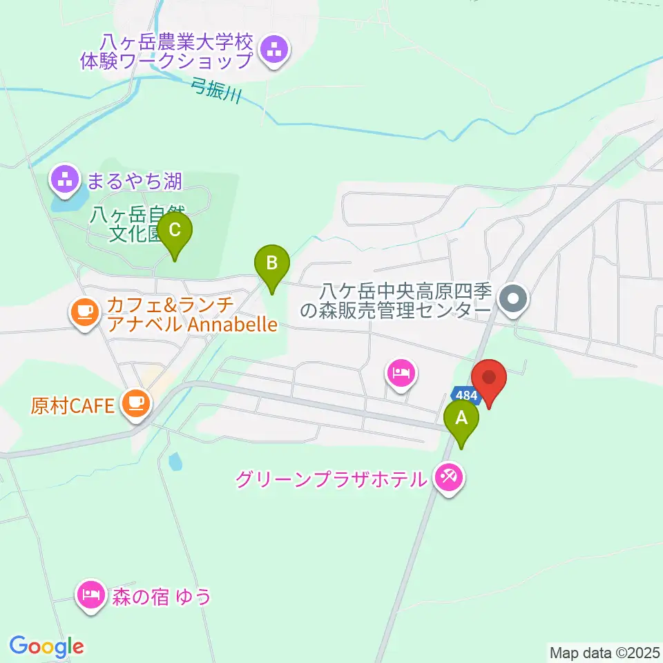 八ヶ岳美術館・原村歴史民俗資料館周辺の駐車場・コインパーキング一覧地図