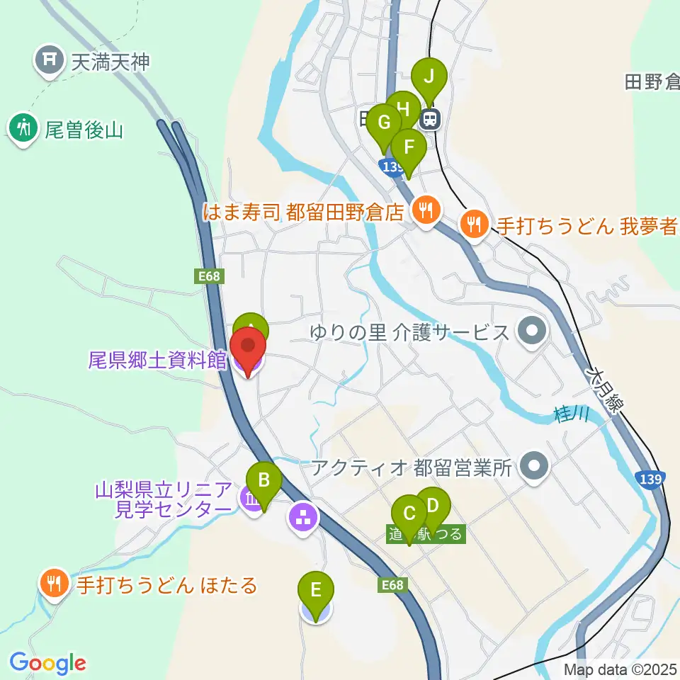 尾県郷土資料館周辺の駐車場・コインパーキング一覧地図