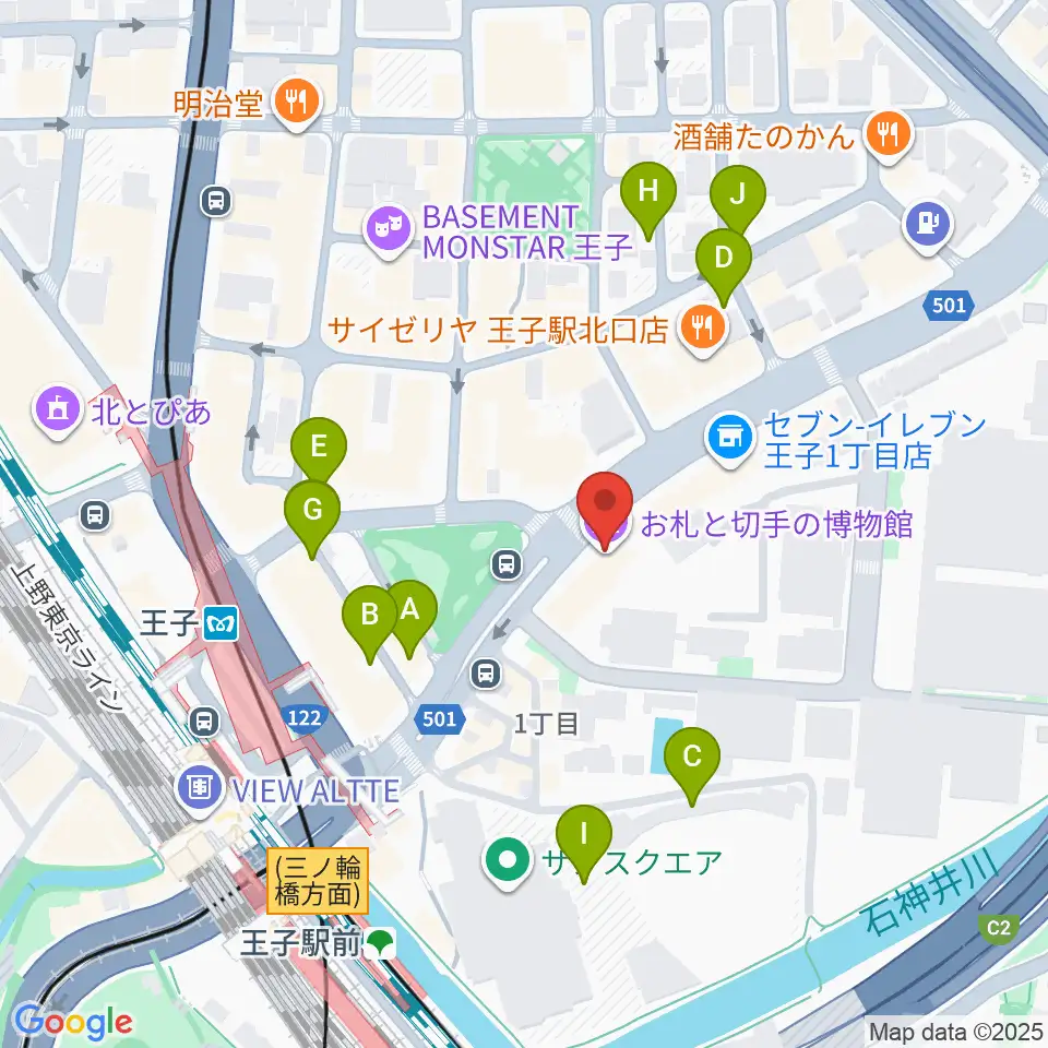 お札と切手の博物館周辺の駐車場・コインパーキング一覧地図