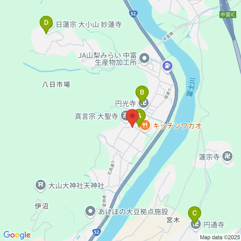 身延町歴史民俗資料館周辺の駐車場・コインパーキング一覧地図