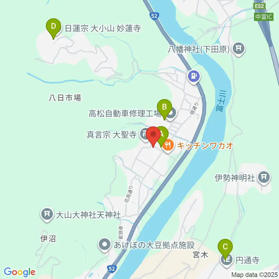 身延町歴史民俗資料館周辺の駐車場・コインパーキング一覧地図