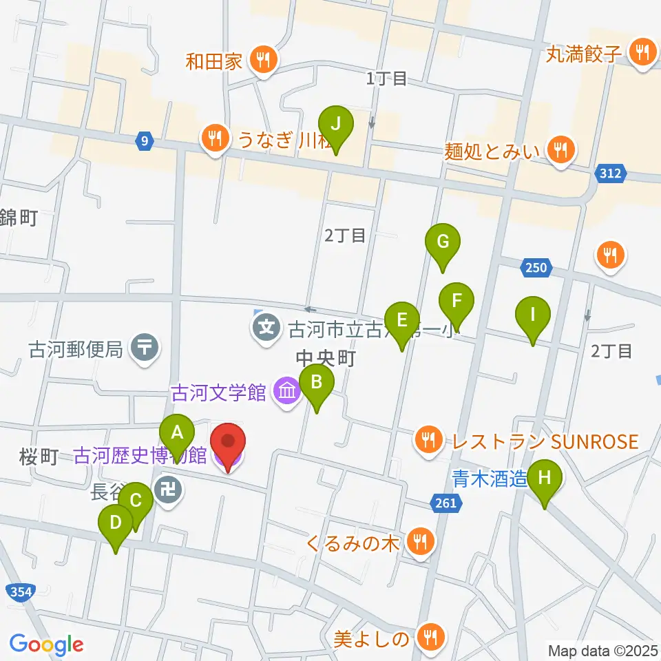 古河歴史博物館周辺の駐車場・コインパーキング一覧地図