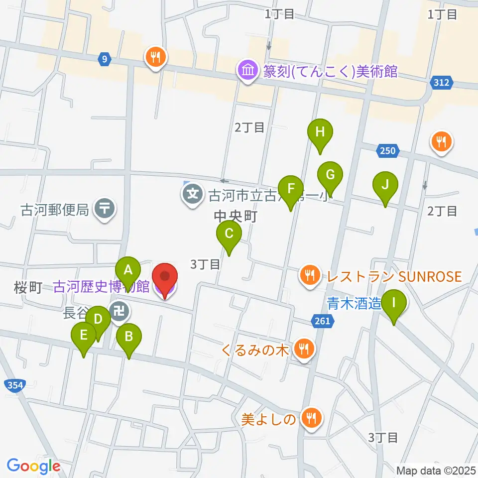 古河歴史博物館周辺の駐車場・コインパーキング一覧地図