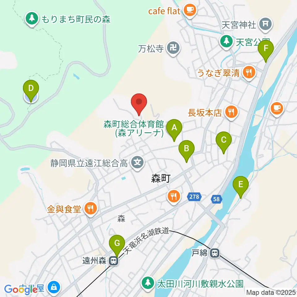 森町立歴史民俗資料館周辺の駐車場・コインパーキング一覧地図
