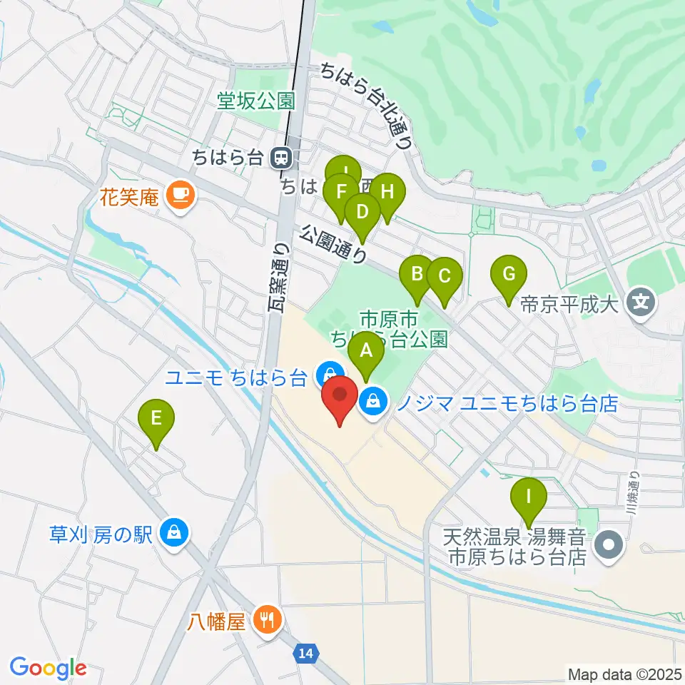 USシネマちはら台周辺の駐車場・コインパーキング一覧地図