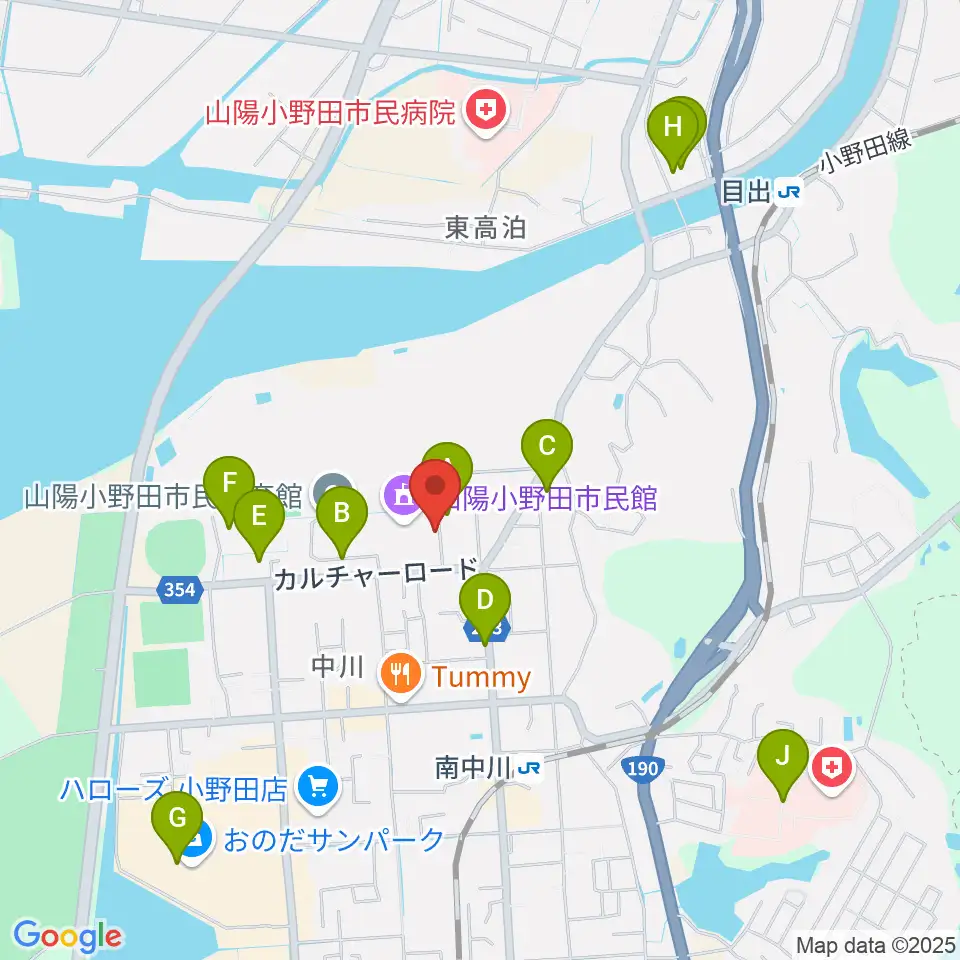 山陽小野田市歴史民俗資料館周辺の駐車場・コインパーキング一覧地図