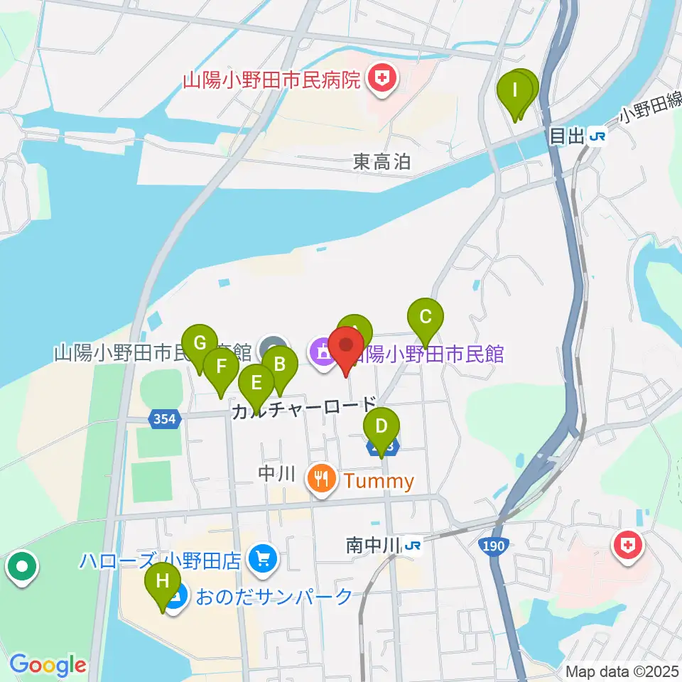 山陽小野田市歴史民俗資料館周辺の駐車場・コインパーキング一覧地図