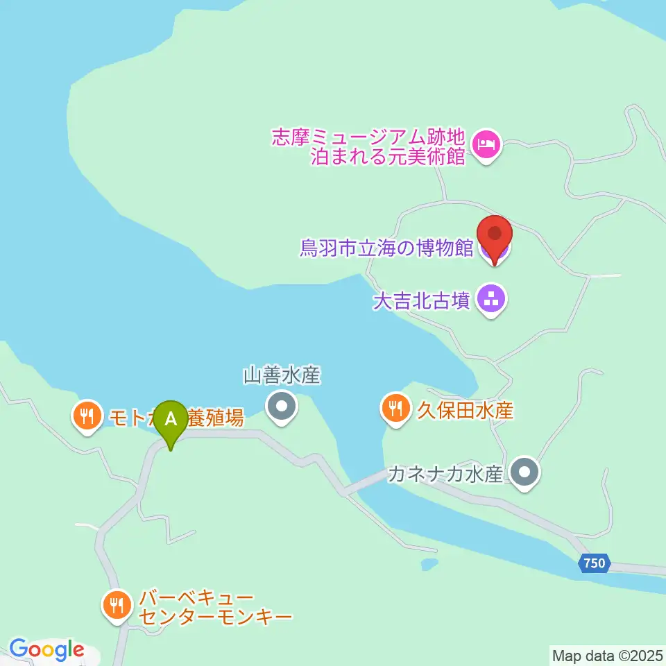 鳥羽市立海の博物館周辺の駐車場・コインパーキング一覧地図