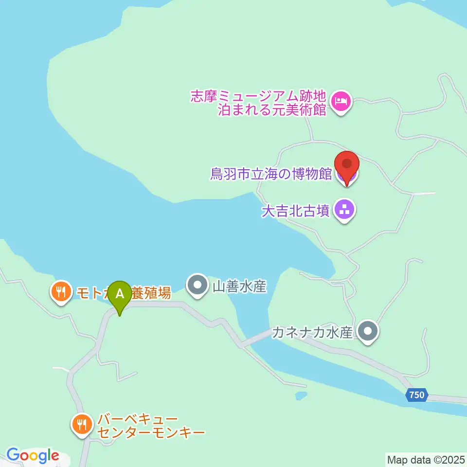 鳥羽市立海の博物館周辺の駐車場・コインパーキング一覧地図