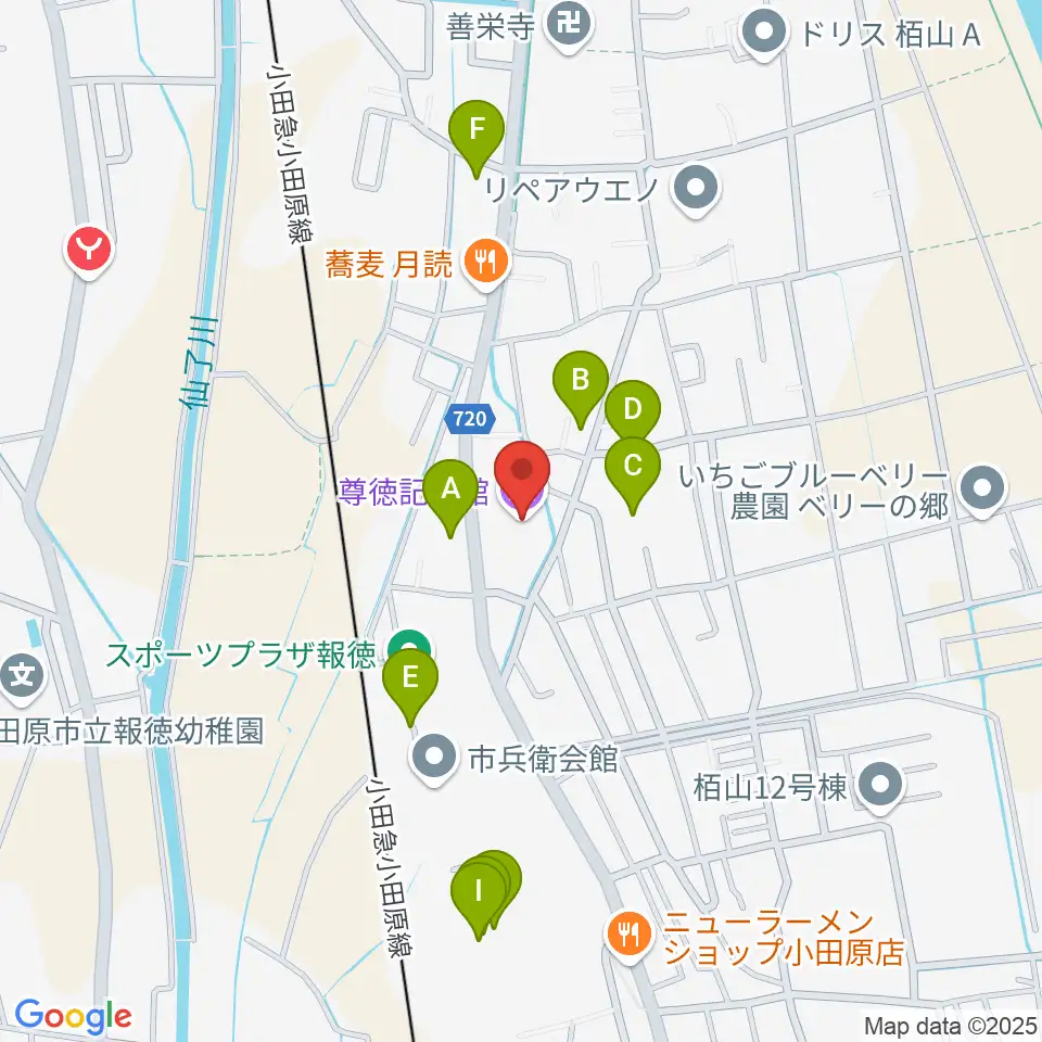 小田原市尊徳記念館周辺の駐車場・コインパーキング一覧地図