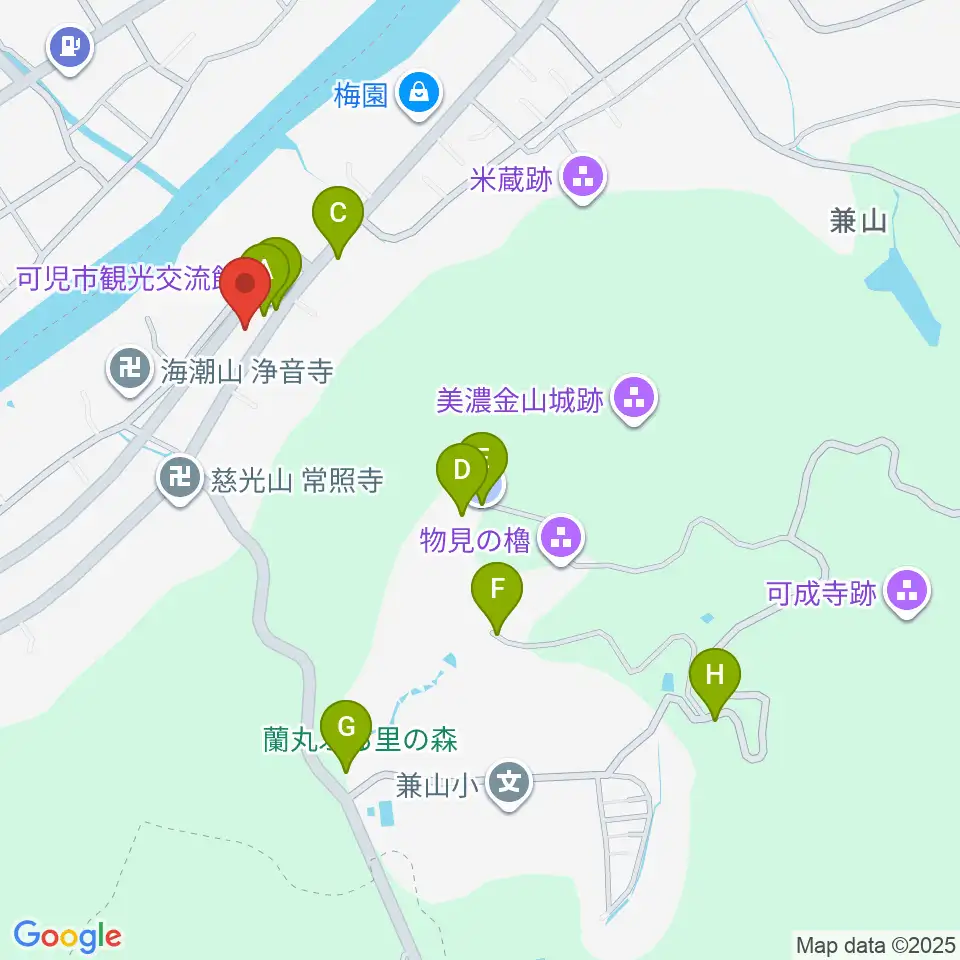 戦国山城ミュージアム周辺の駐車場・コインパーキング一覧地図