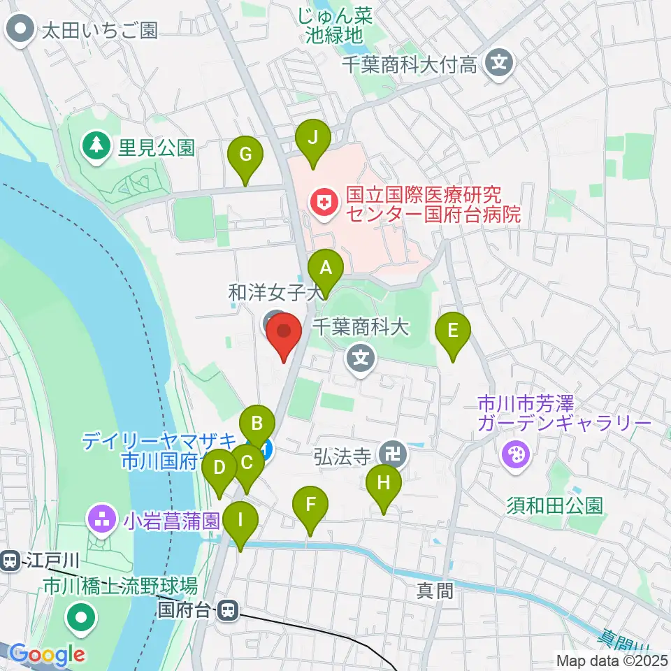 和洋女子大学文化資料館周辺の駐車場・コインパーキング一覧地図