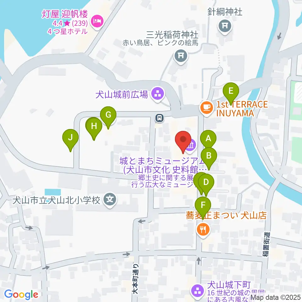 城とまちミュージアム周辺の駐車場・コインパーキング一覧地図