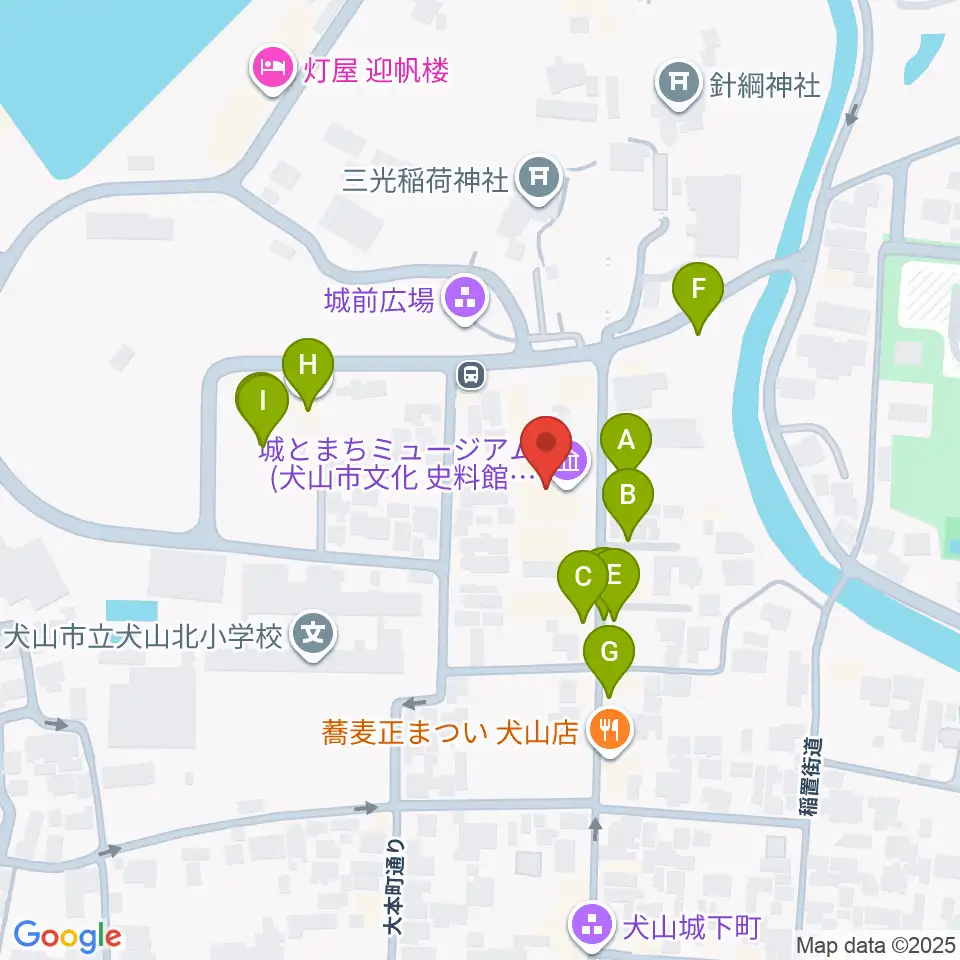 城とまちミュージアム周辺の駐車場・コインパーキング一覧地図